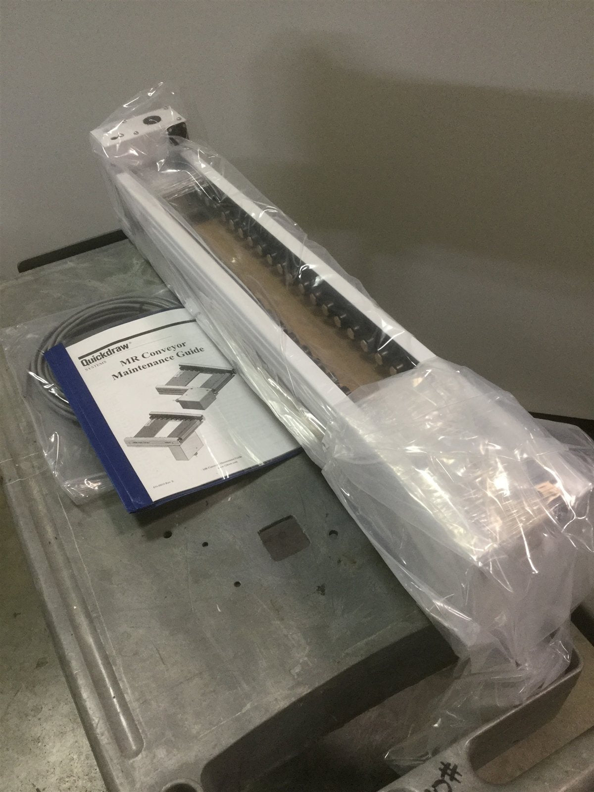 Used New Lot of 2- Quickdraw 803085 Slip Roller Conveyor, 3" x 30", w/ Drive & Motor