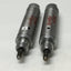 Used Lot of 2 Bimba 020.5 Pneumatic Cylinder, 9/16" Bore, 1/2" Stroke, 10-32 Port
