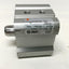 Used SMC NCQ2WB20-5D Compact Air Cylinder, Double Rod, 20mm Bore, 5mm Stroke, 145 psi