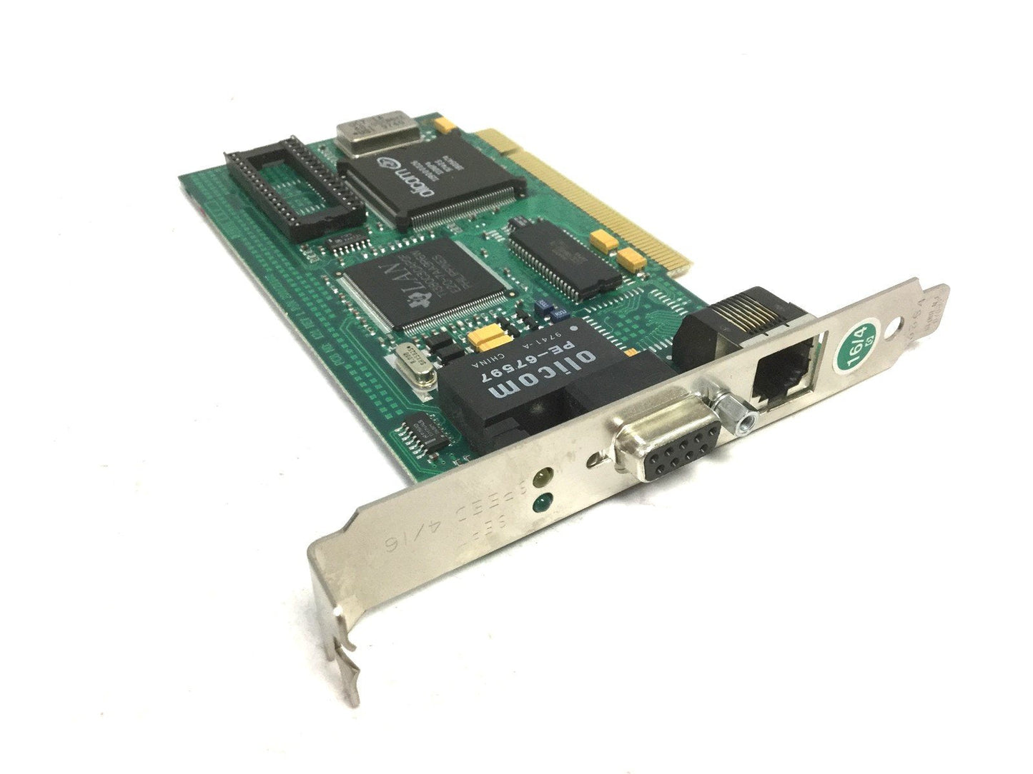 Used Olicom 77001120 Rev 7, Network Card, PCB No: 121, PCI Adapter 200121100