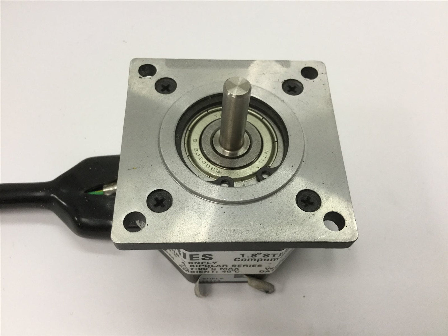 Used Parker OS2HB-SNFLY Step Motor, Shaft: 1/4", Speed: 1500 RPM, NEMA 23 Mounting