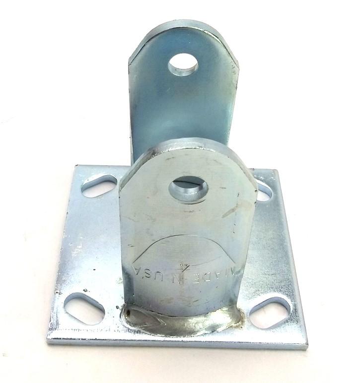 Used Lot of 2 Steel Caster Wheel Mounts, 5" x 2" Wheel, 3 1/4 x 2 3/4" C2C Mounting