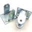 Used Lot of 2 Steel Caster Wheel Mounts, 5" x 2" Wheel, 3 1/4 x 2 3/4" C2C Mounting