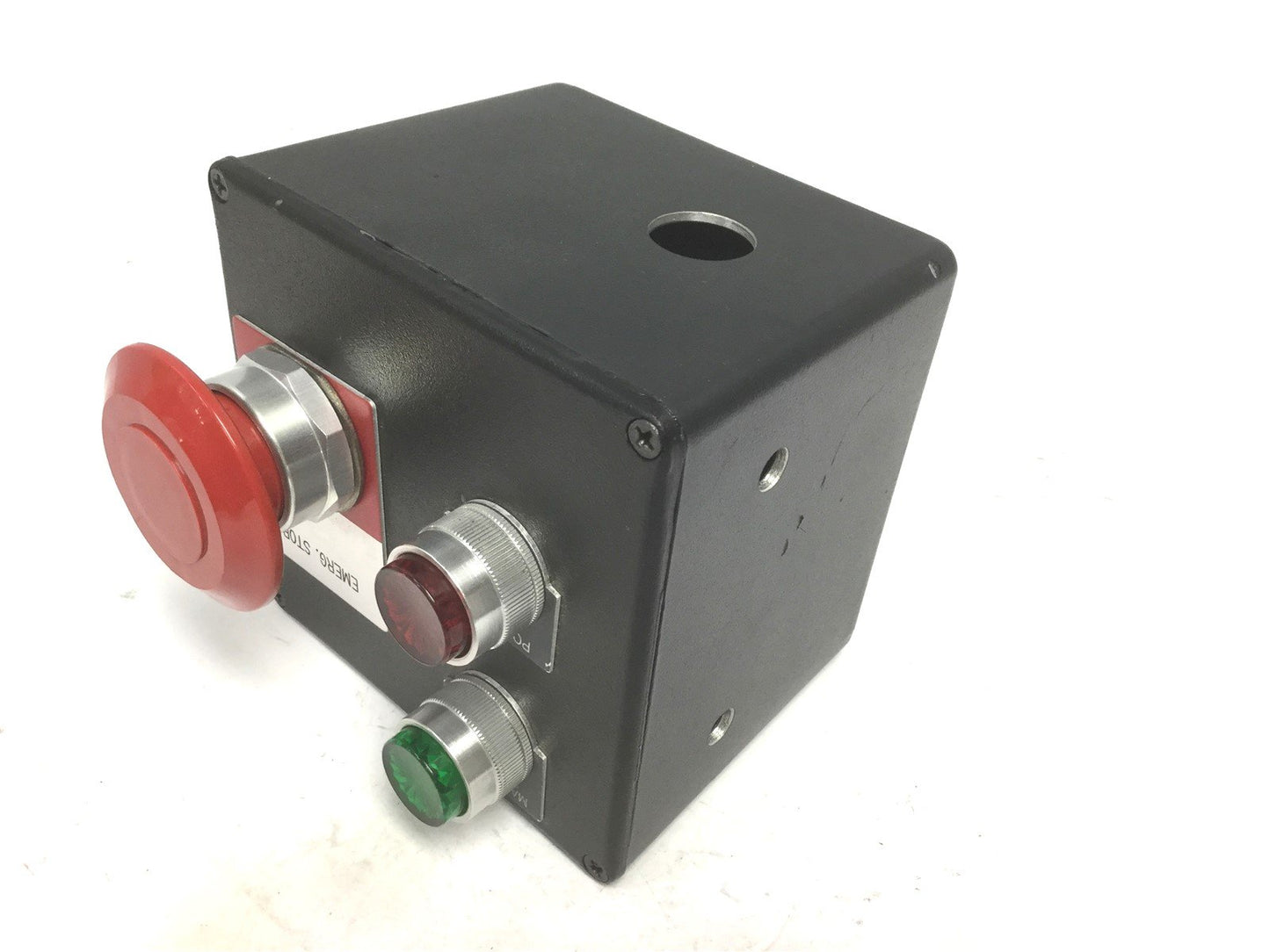 Used Hammond 1590V Enclosure W/ 800T-FX A5 E-Stop Switch 2x 800T-XD4 800M-XA2