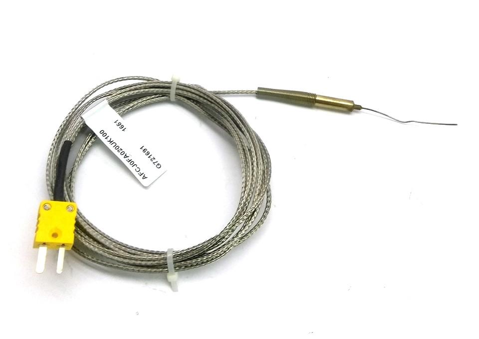 Used Watlow AFCJ0FA020UK100 MI Thermocouple, Type K, 100", Mini Plug, Probe 2"