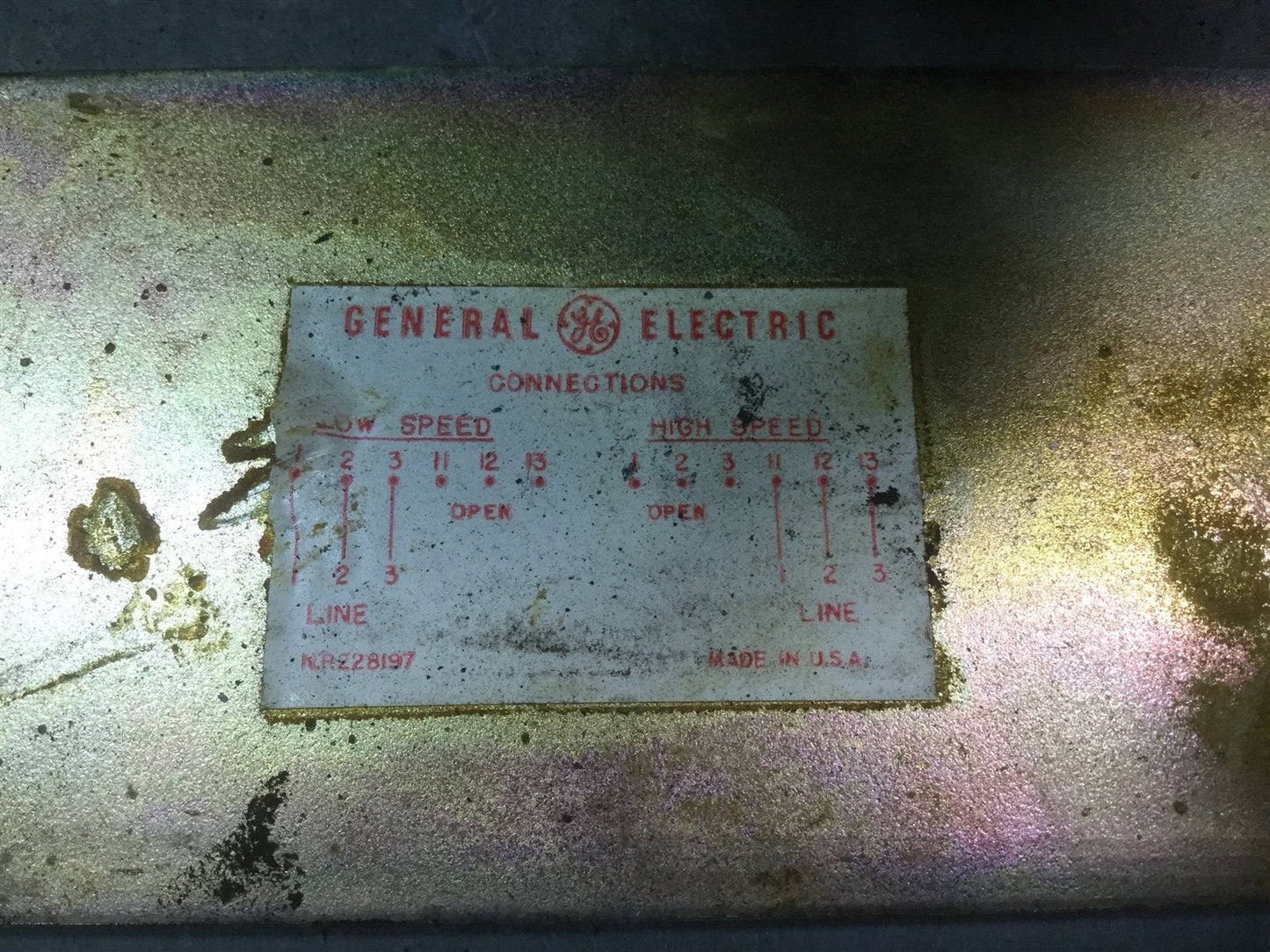 Used GE 5K182BL9339 DKF Electric 2-Speed Motor 1/.25-HP 1755/875RPM TEFC 182T 480V 3?