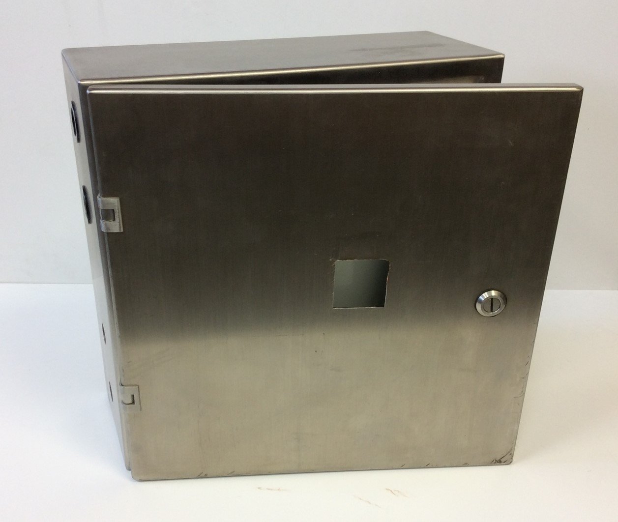 Used Hammond 2S16166 Stainless Steel Electrical Control Panel Enclosure 16"x 16"x 6"