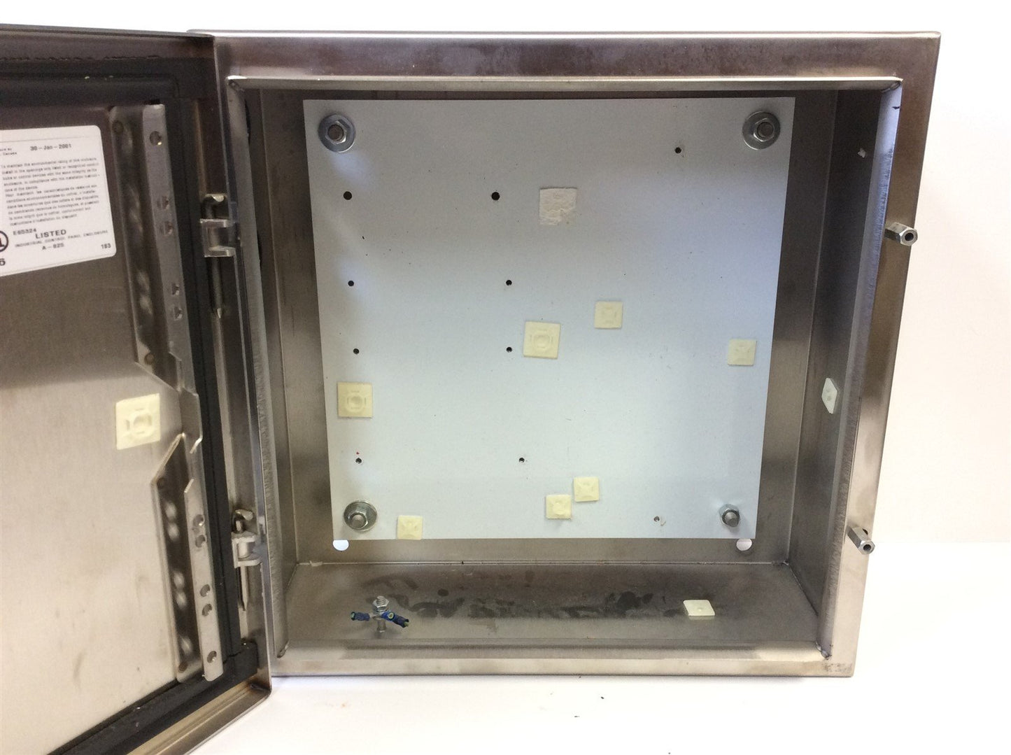 Used Hammond 2S16166 Stainless Steel Electrical Control Panel Enclosure 16"x 16"x 6"
