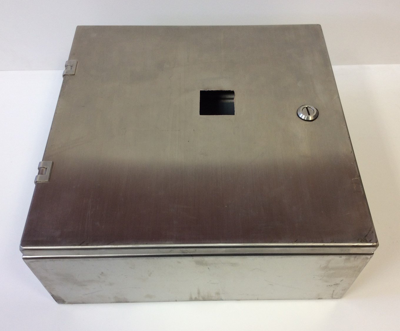 Used Hammond 2S16166 Stainless Steel Electrical Control Panel Enclosure 16"x 16"x 6"