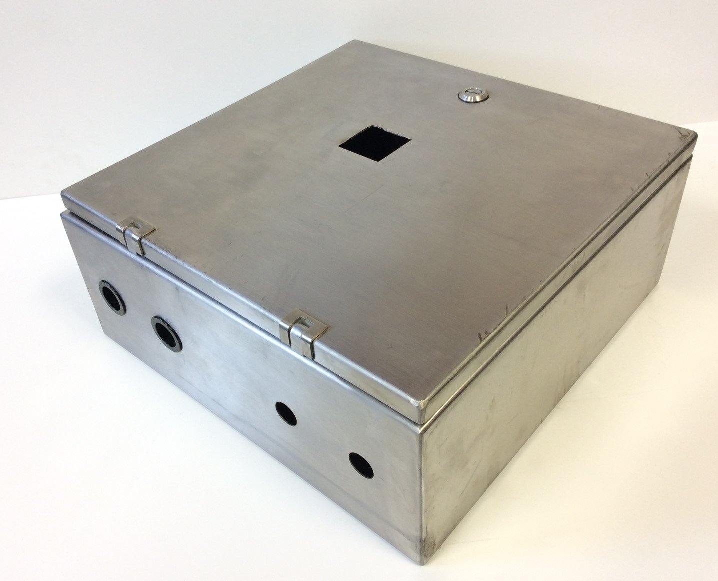 Used Hammond 2S16166 Stainless Steel Electrical Control Panel Enclosure 16"x 16"x 6"
