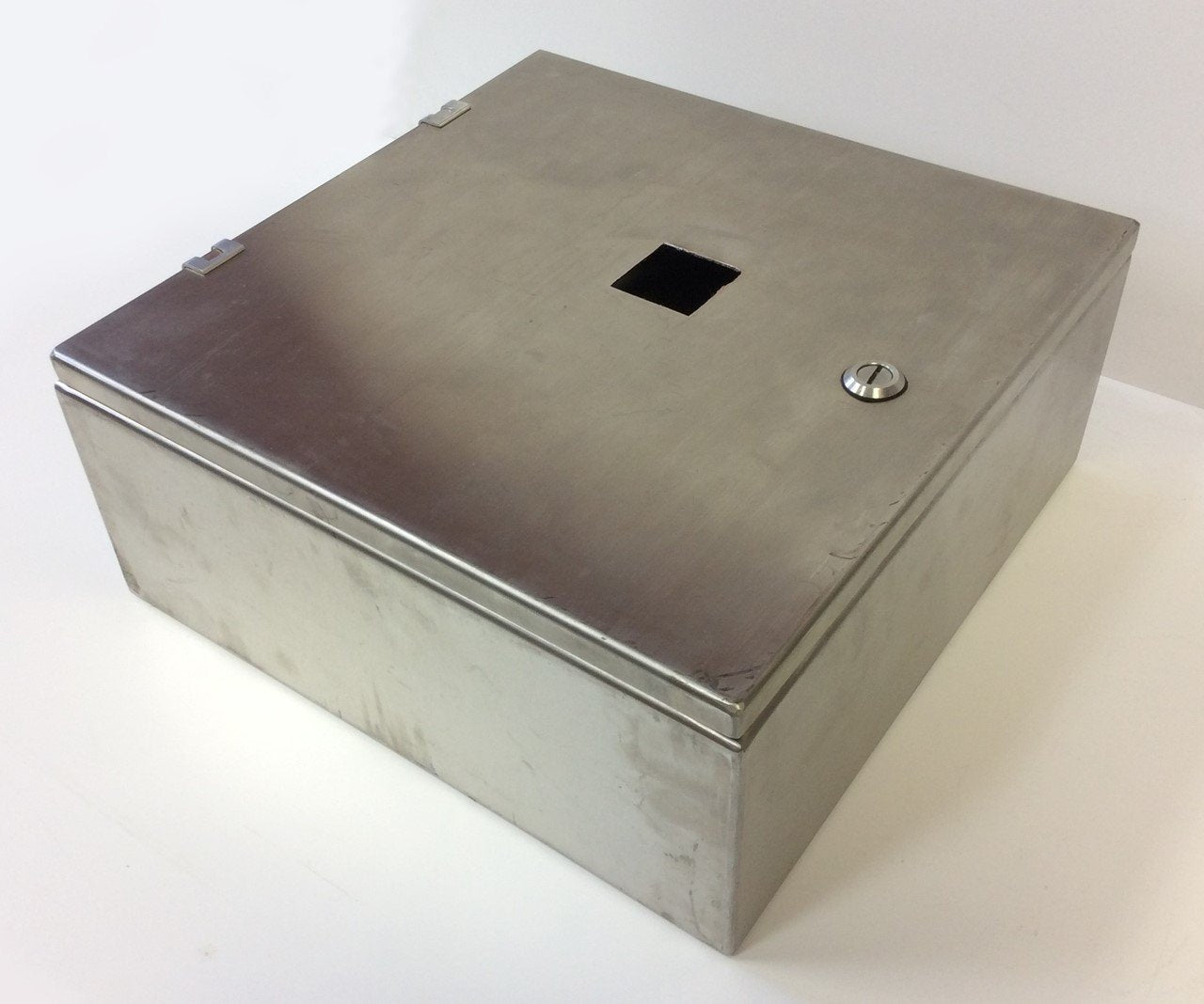 Used Hammond 2S16166 Stainless Steel Electrical Control Panel Enclosure 16"x 16"x 6"