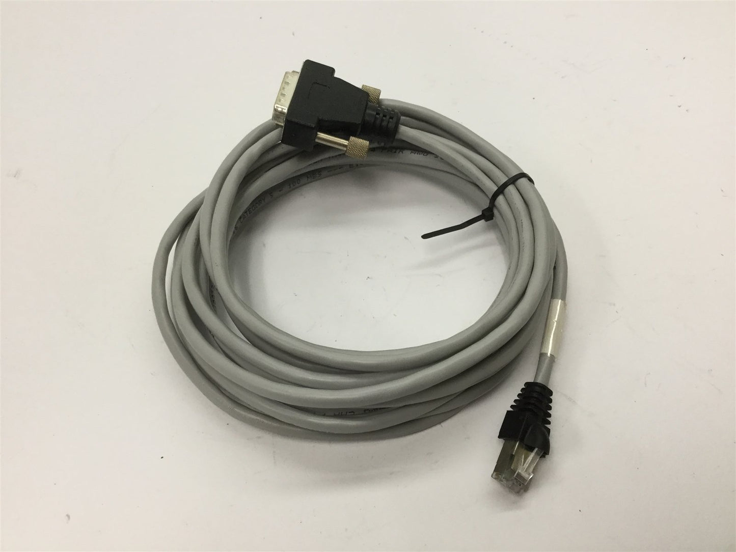 Used Cognex 300-0341-15 Ethernet Cable, 15-Pin Male D-Sub to RJ-45, 15 Feet Long