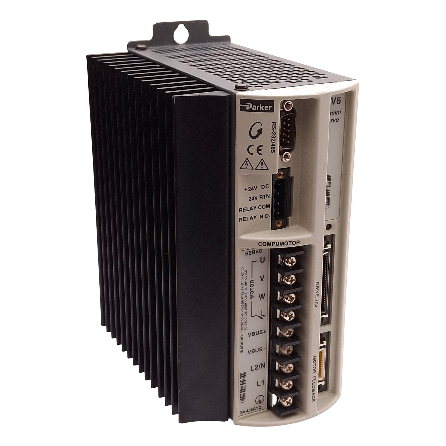 Used Parker GV6-U6E Gemini Servo Drive, Feedback: Encoder, Input: 120/240VAC 1.8kW