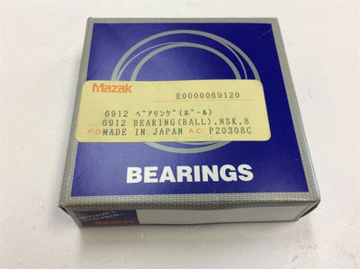 New NSK 6912 Open Radial Deep Groove Ball Bearing 60mm ID x 85mm OD x 13mm Width