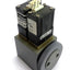 Used Parker LQX16-3W12EPFS-901 Two Solenoid Valves w/Manifold, 3x 1/4-28 50PSI 12VDC