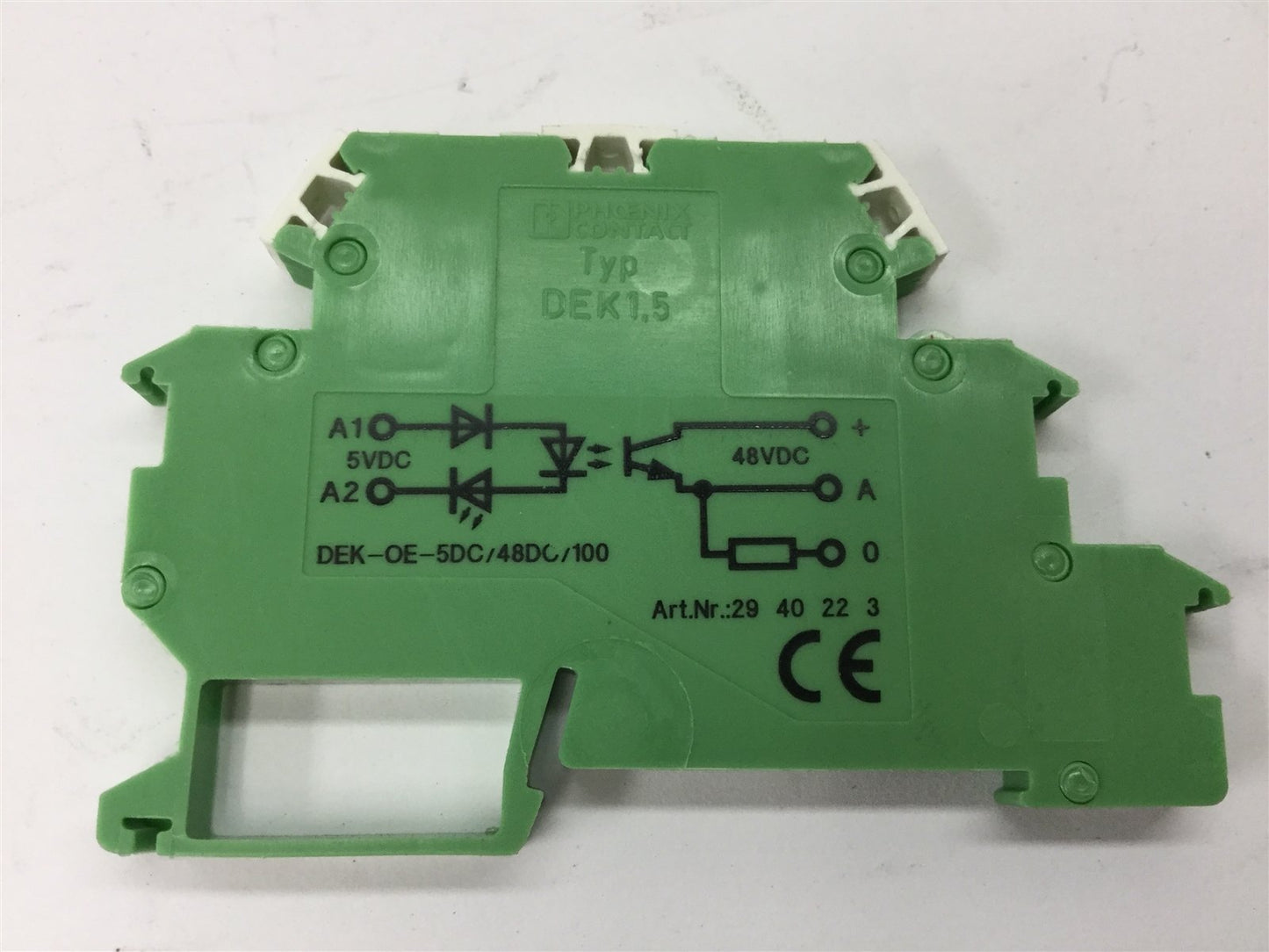 Used Phoenix Contact 2940223 Solid State Relay, SPST-NO, Input: 5VDC, Output: 3-48VDC