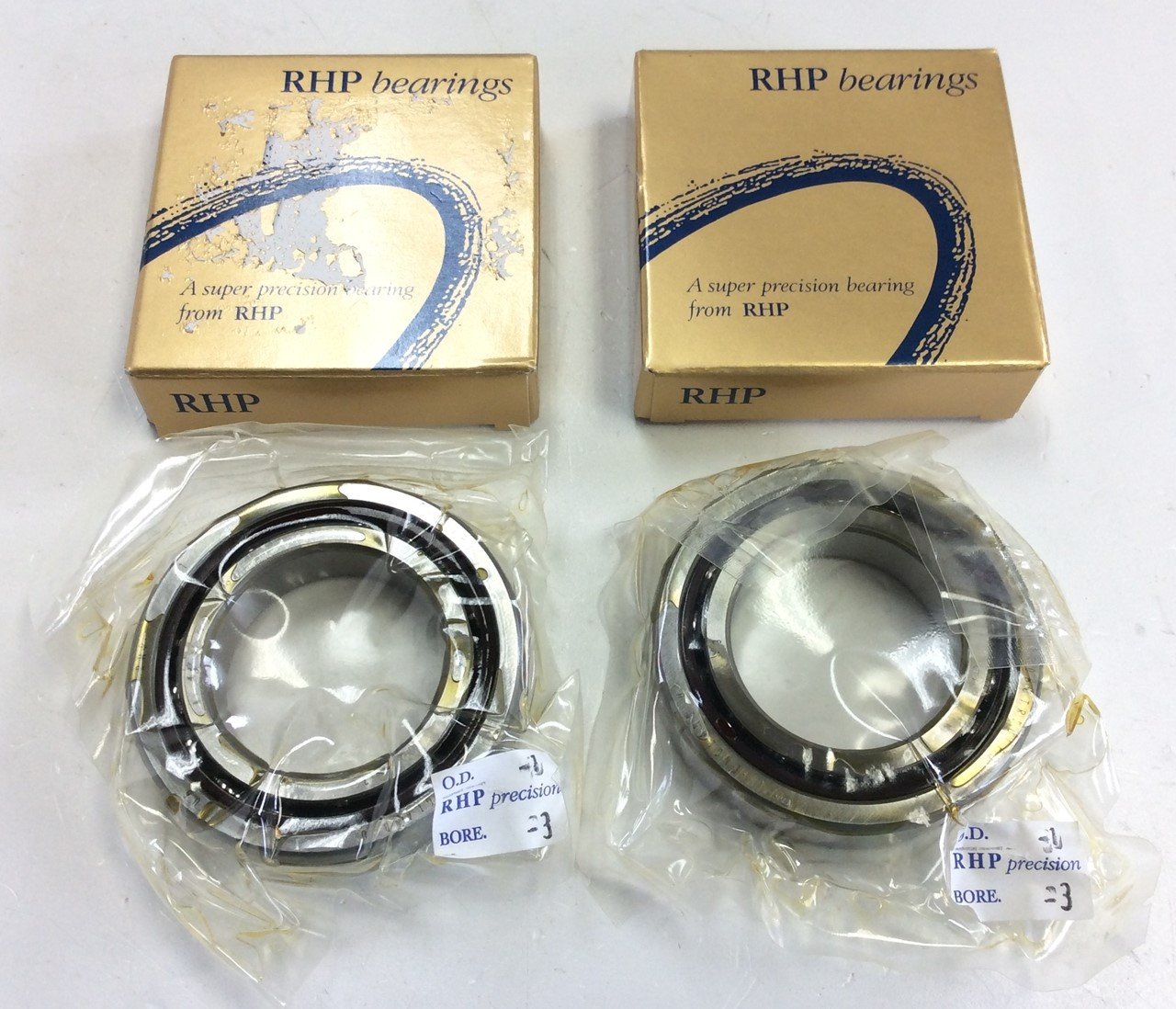 New Lot of 2 RHP Precision Bearings 7008CTRDULP3 Ball Bearing 68mm OD 40mm ID 15mm W