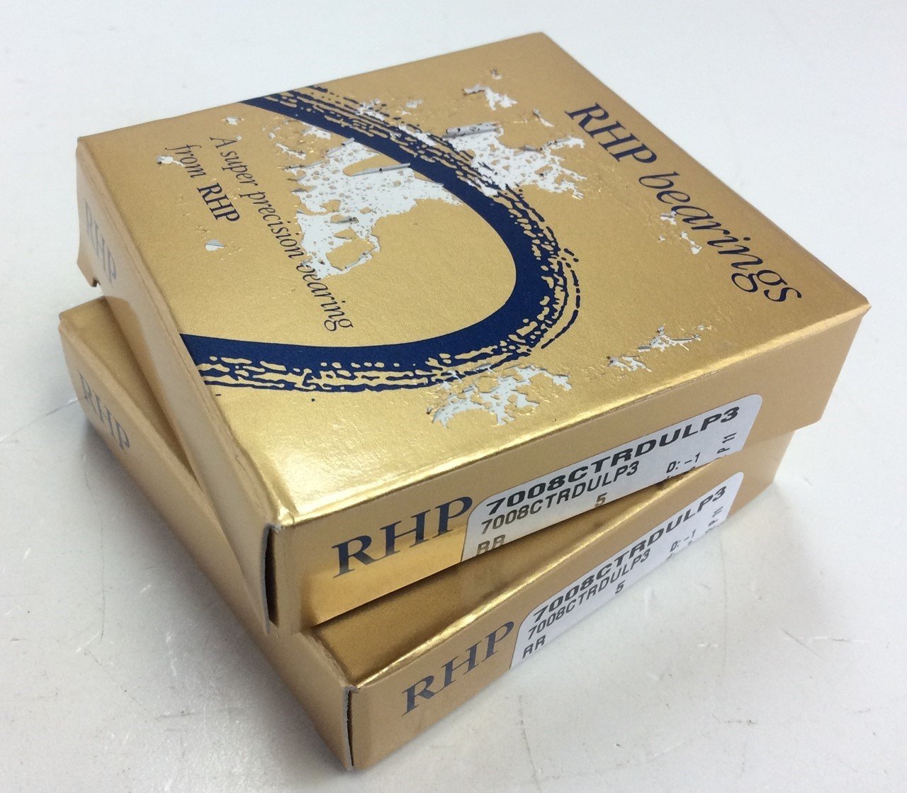 New Lot of 2 RHP Precision Bearings 7008CTRDULP3 Ball Bearing 68mm OD 40mm ID 15mm W