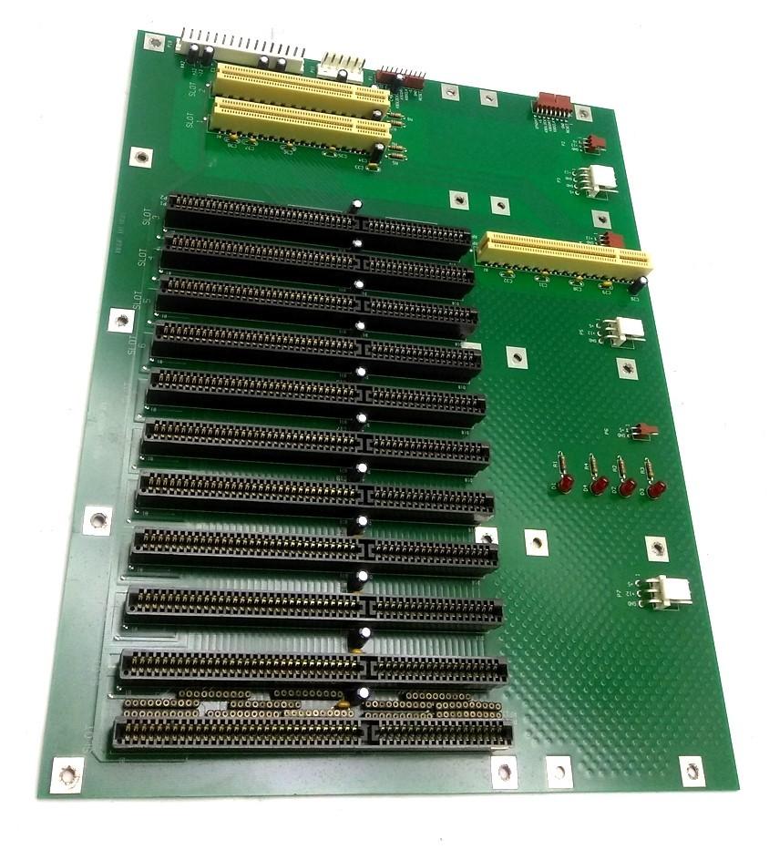 Used ICS 14013-01 Industrial Computer Backplane AT PSU 1x PCI-ISA 10x ISA 2x PCI