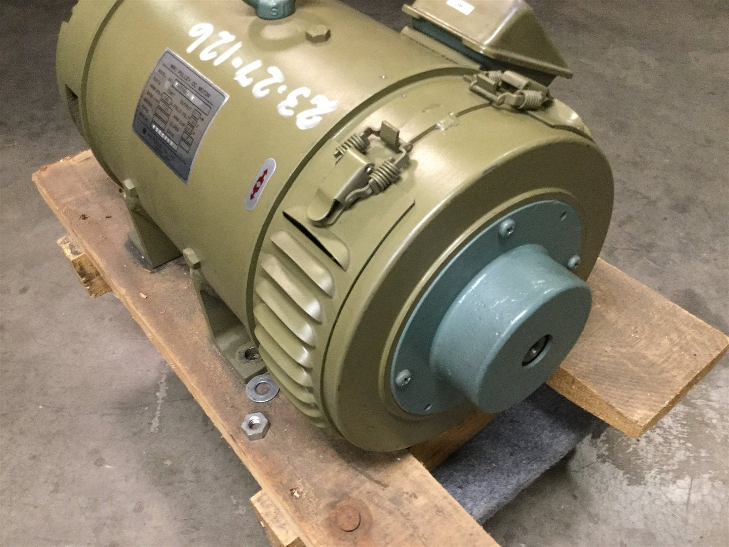Used Miki Pulley SCD-3700-E DC Brush Motor 180VDC 26A, 3.7kW, 1750RPM