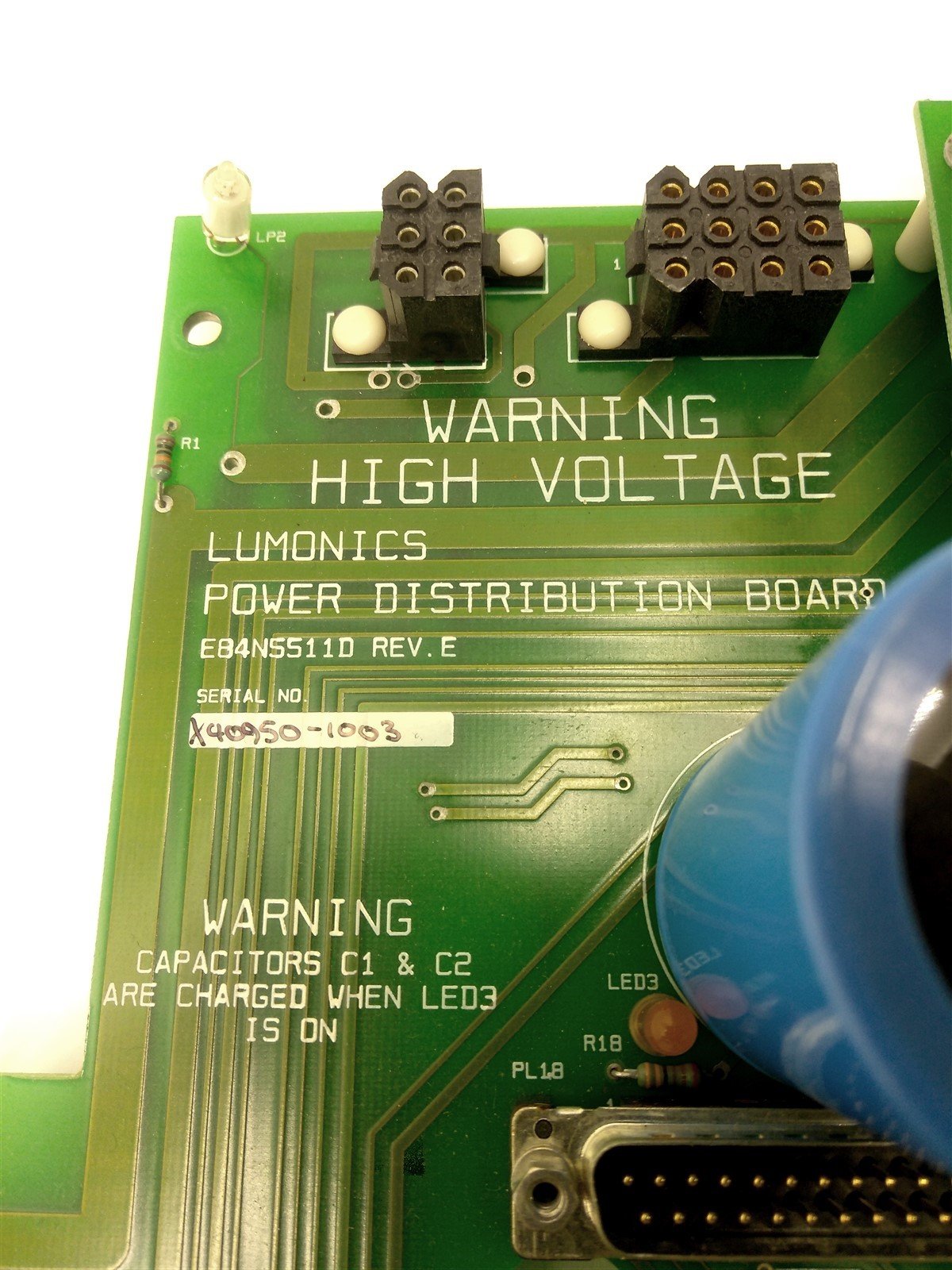 Used GSI Lumonics E84N5511D Rev. E Laser Power Distribution Boards, LuxStar LX-100