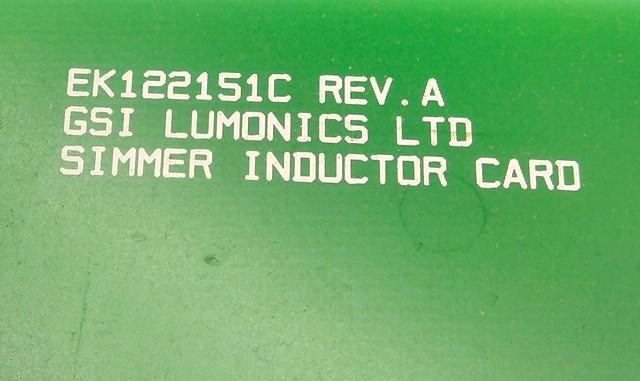 Used GSI Lumonics EK122151C Rev. A Simmer Inductor Card, LuxStar LX-100