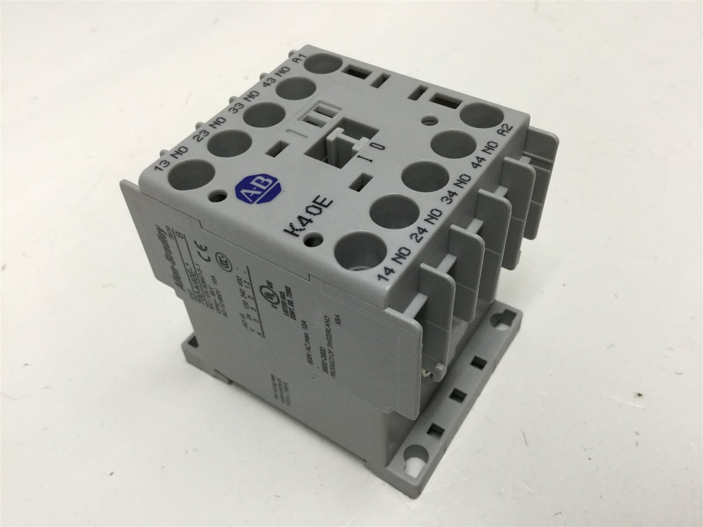 Used Allen Bradley 700-K40E Mini Control Relay Contactor 4-Pole, N.O., 600VAC, 10A