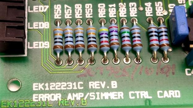 Used GSI Lumonics EK122231C Rev. B Error Amp/Simmer Control Card, LuxStar LX-100