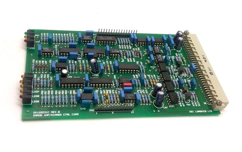 Used GSI Lumonics EK122231C Rev. B Error Amp/Simmer Control Card, LuxStar LX-100