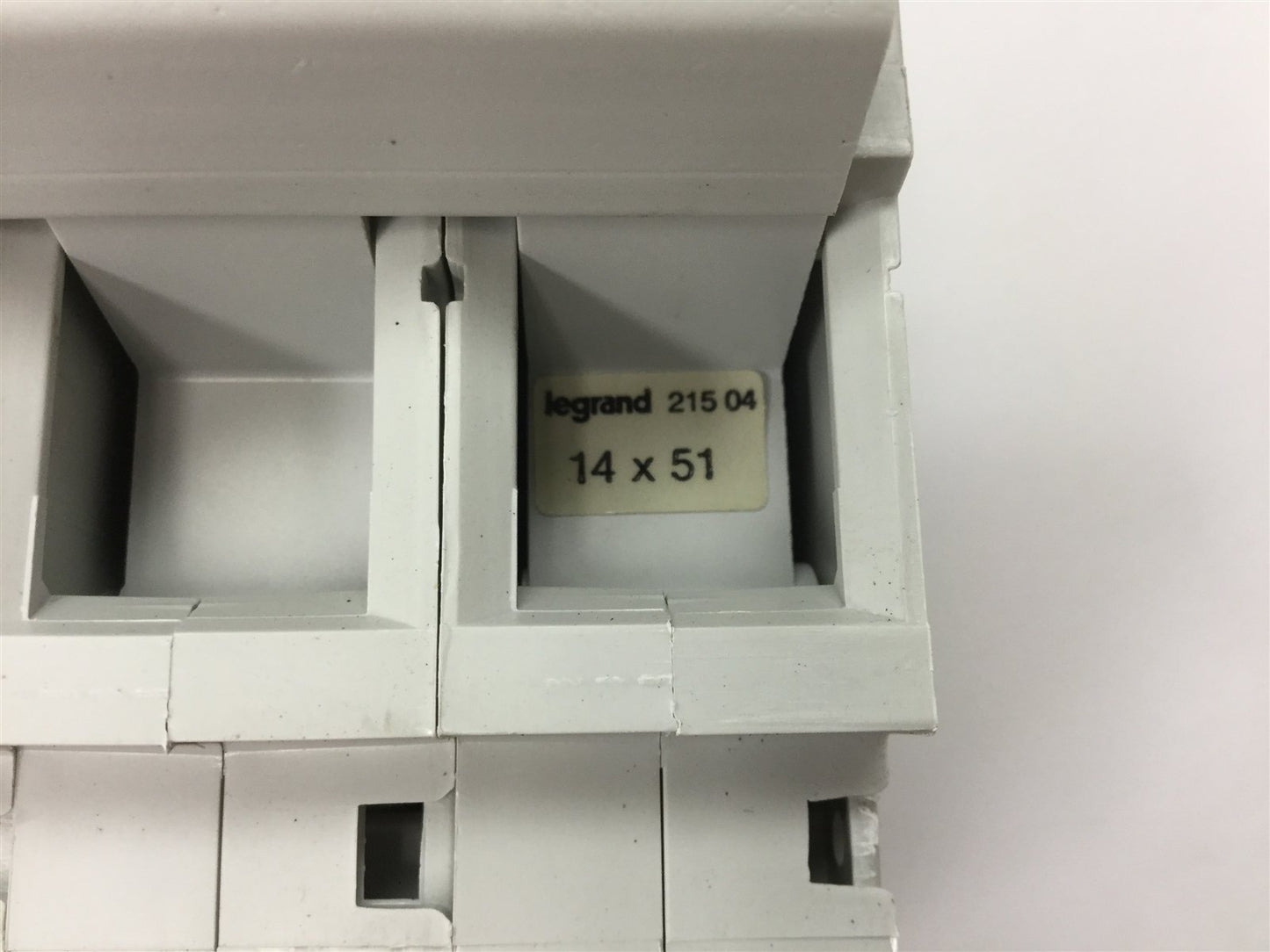 Used Legrand 215 04 Fuseholder, 3-Pole, Fuse Size: 14x51, DIN Rail Mounting