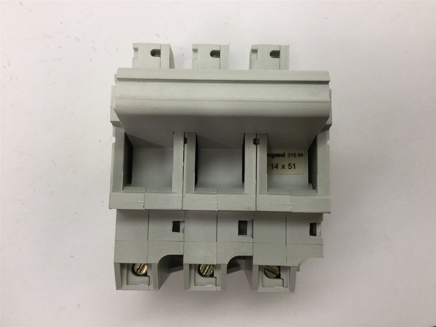 Used Legrand 215 04 Fuseholder, 3-Pole, Fuse Size: 14x51, DIN Rail Mounting