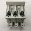 Used Legrand 215 04 Fuseholder, 3-Pole, Fuse Size: 14x51, DIN Rail Mounting