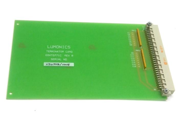Used GSI Lumonics E84T0771C Rev. B Terminator Card, LuxStar LX-100