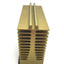 Used Lot of 2 Aluminum Semiconductor Style Heat Sinks, Finns: 22, 6" x 5" x 2.5"