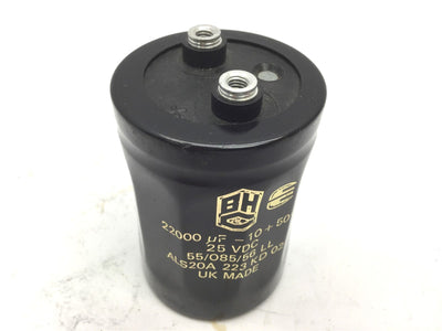 Used BHC ALS20A 223 KD 025 Capacitor 22000uF - 10 + 50%, Voltage Rating: 25VDC