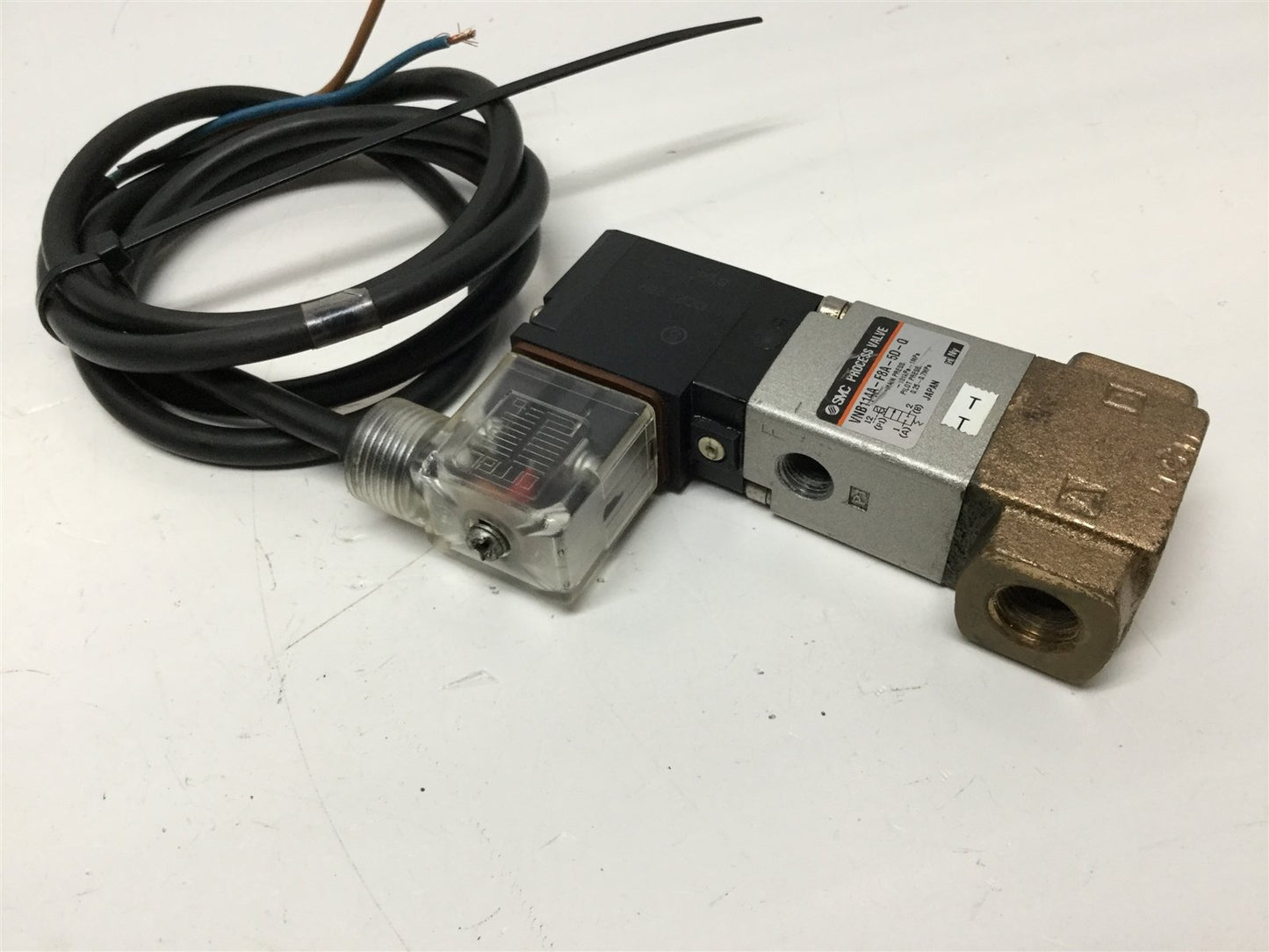 Used SMC VNB114A-F8A-5D-Q Solenoid Process Control Valve G1/4, 24VDC Coil, 1MPa