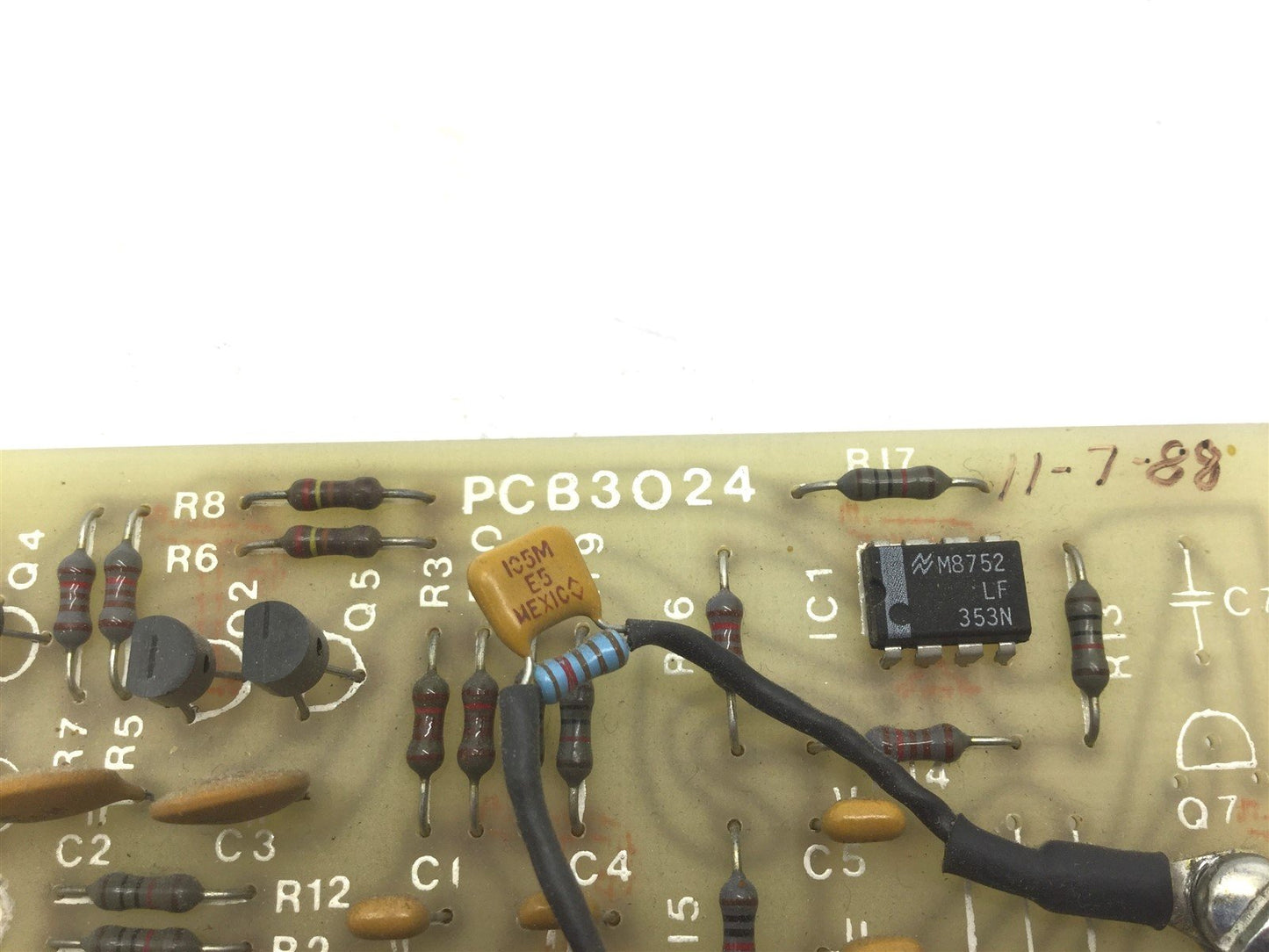 Used Accuweb PCB3024 Board 406-3601 Rev A, 7 Screw Terminals, 3.75"x2.625"x1.5"