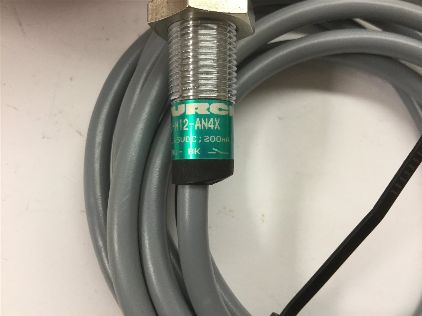 Used Turck Bi2U-M12-AN4X Proximity Sensor, Sensing Range: 2mm, Barrel: M12, 10-65VDC
