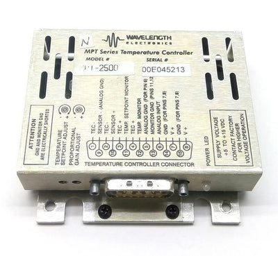 Used Wavelength Electronics MPT-2500 Temperature Controller -99 - 150? Range 5-15VDC