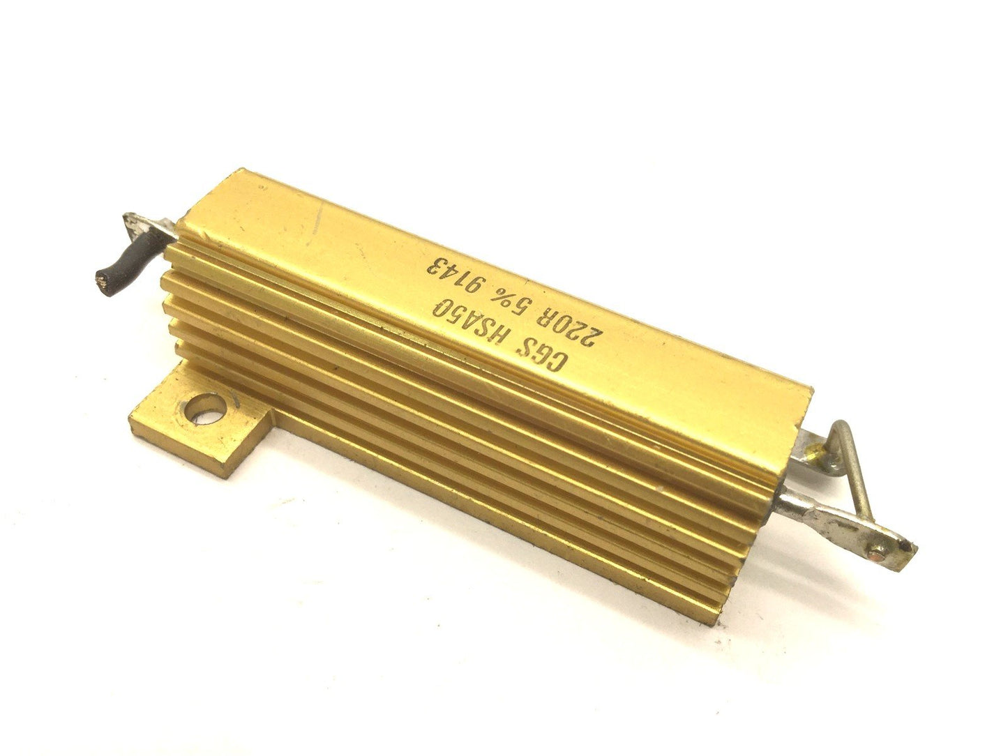 Used Lot of 6 CGS HSA50 220R Power Resistors, 220 Ohms, 5% Tolerance, 50 Watt