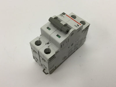Used Cutler Hammer WMS2C20 Circuit Breaker, 2-Pole, Rating: 20A 415VAC, C-Curve