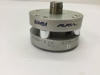 Used Bimba FOD-170.375-3H Pancake Cylinder, Double Acting, Double End Rod, Bore: 1.5"