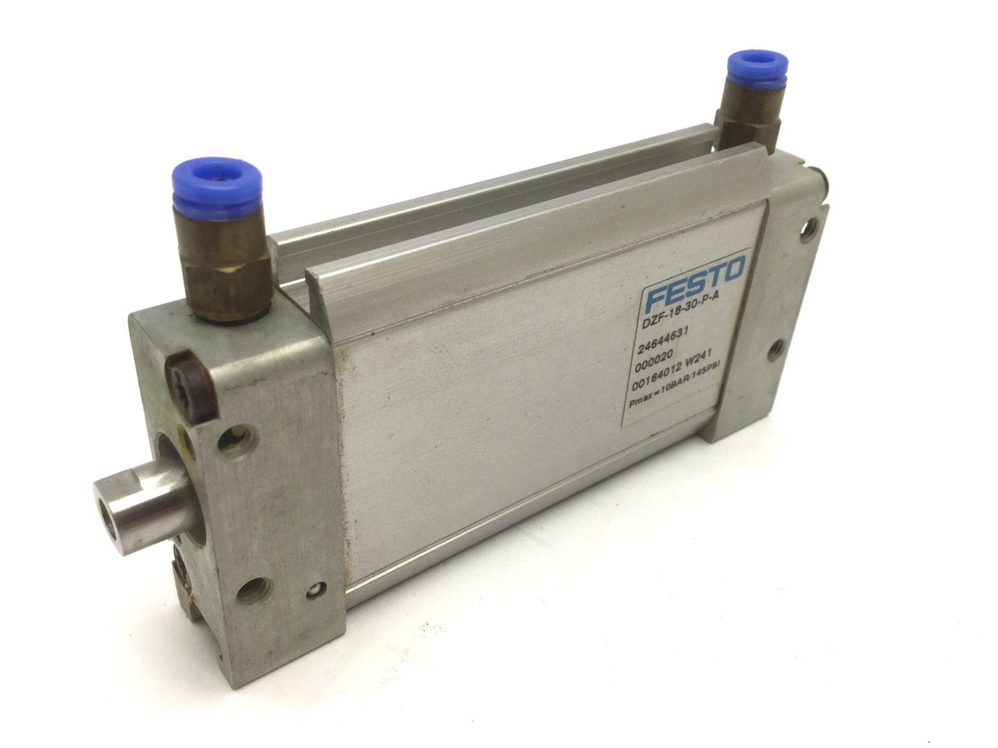 Used Festo DZF-18-30-P-A Flat Cylinder Actuator, Pressure: 145 PSI, Fittings: 5/32