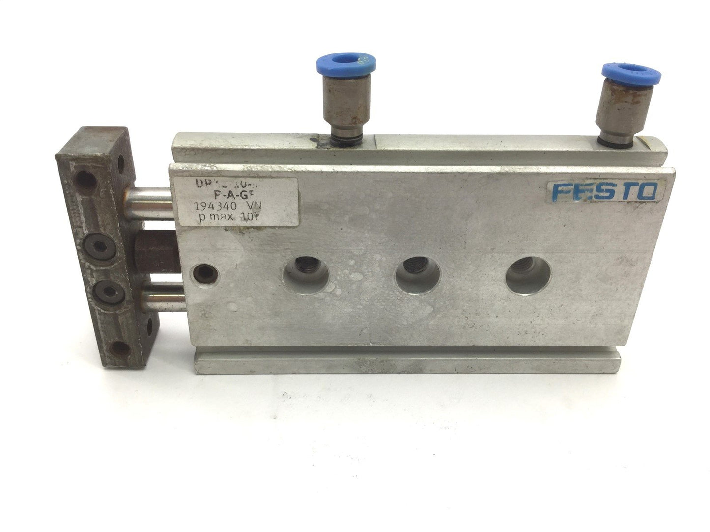 Used Festo DPZC-10-30-P-A-GF Twin Cylinders W/ Yoke Plate, Stroke: 30mm, Piston: 10mm