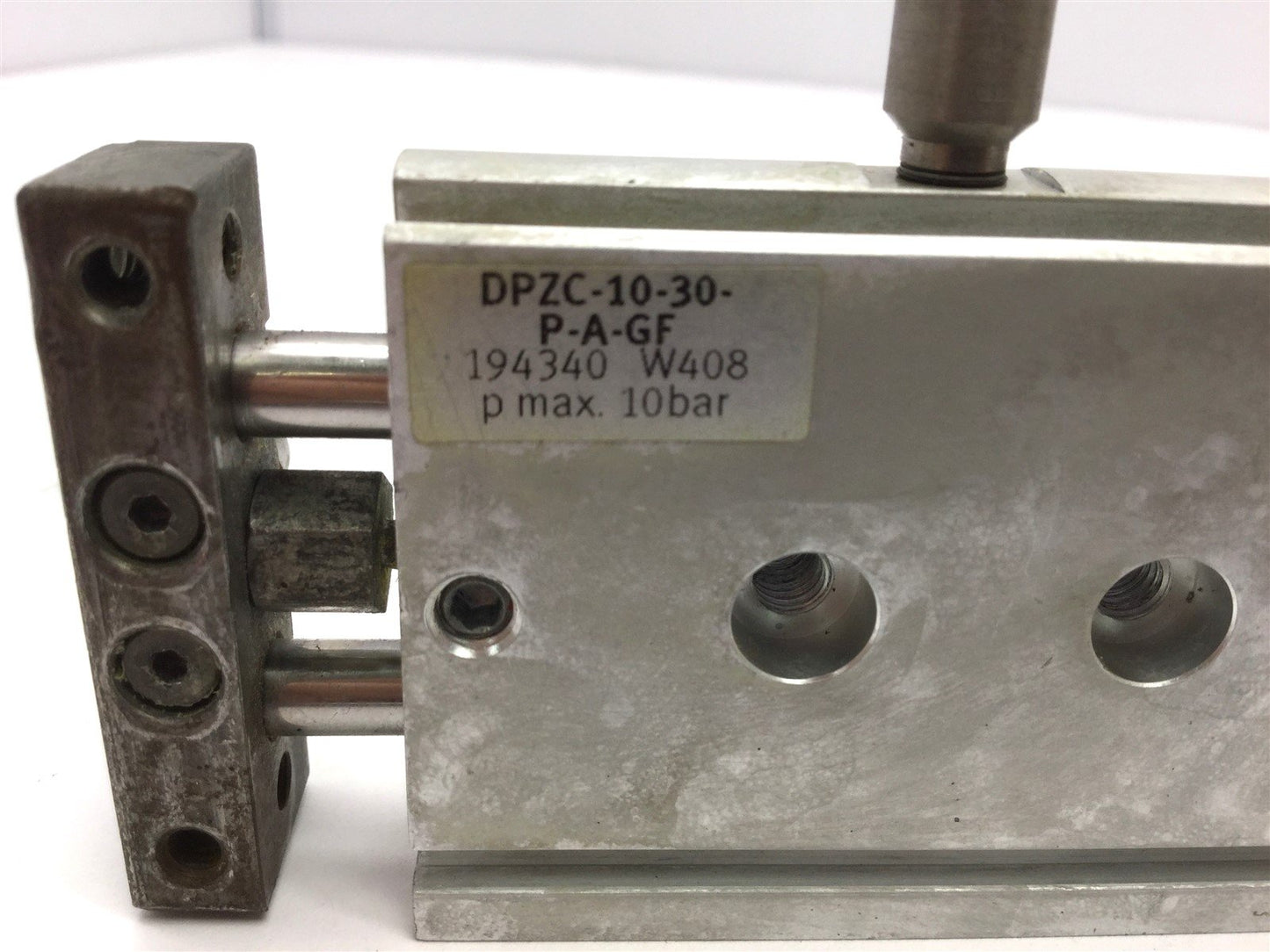 Used Festo DPZC-10-30-P-A-GF Twin Cylinders W/ Yoke Plate, Stroke: 30mm, Piston: 10mm