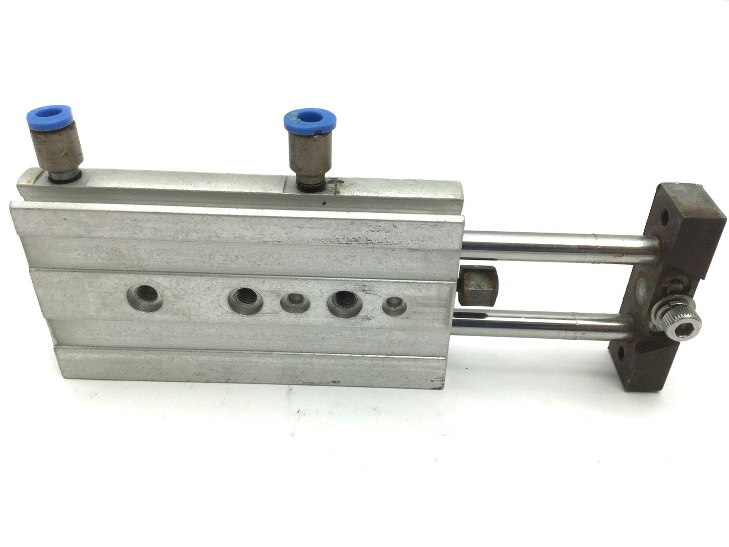 Used Festo DPZC-10-30-P-A-GF Twin Cylinders W/ Yoke Plate, Stroke: 30mm, Piston: 10mm