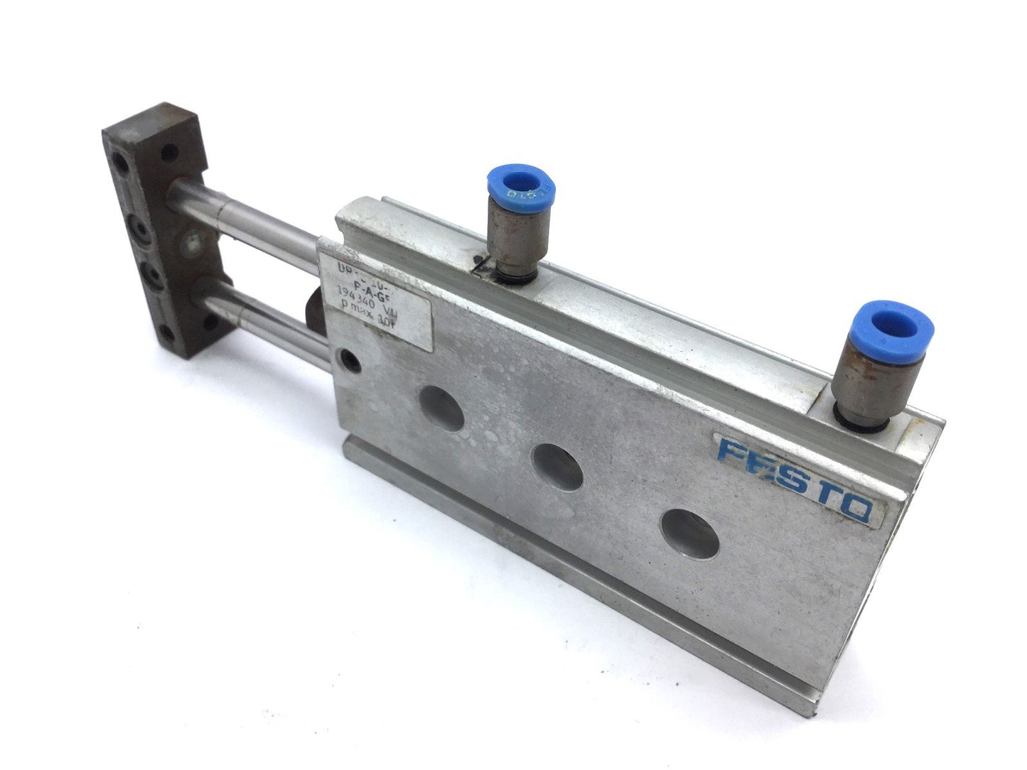 Used Festo DPZC-10-30-P-A-GF Twin Cylinders W/ Yoke Plate, Stroke: 30mm, Piston: 10mm
