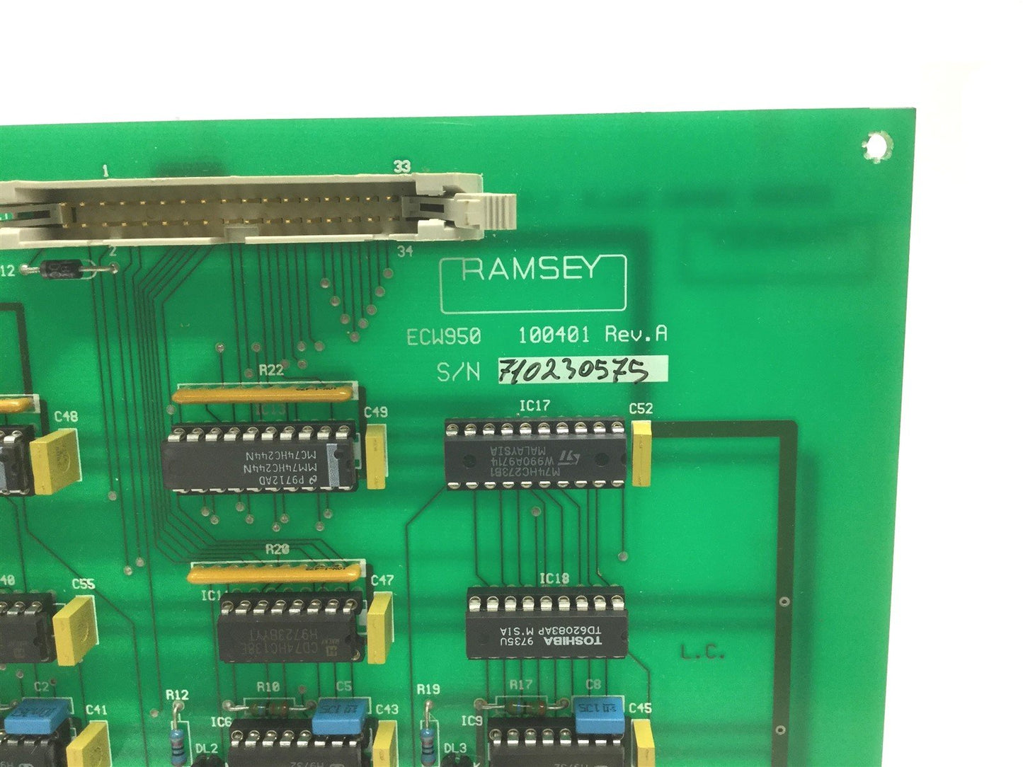 Used Thermo Ramsey ECW950 100401 Distribution Circuit Control Board 78 Screw Terminal