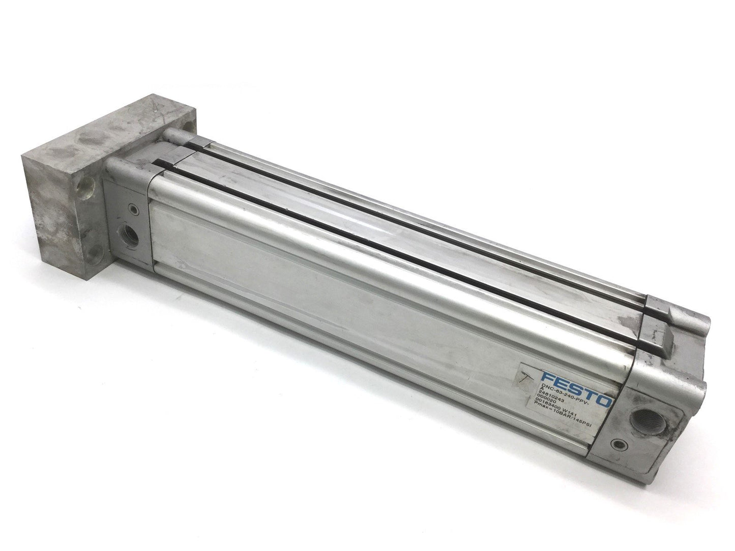 Used Festo DNC-63-240-PPV-A Pneumatic Cylinder, Bore: 63mm, Stroke: 240mm, Rod: 20mm
