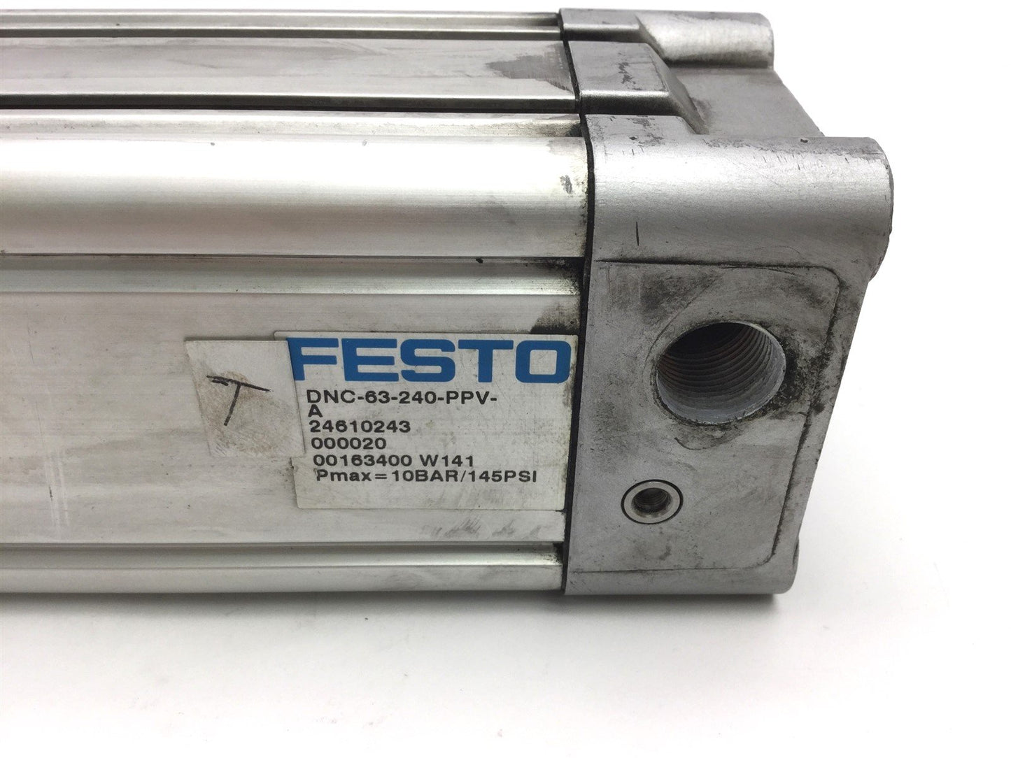 Used Festo DNC-63-240-PPV-A Pneumatic Cylinder, Bore: 63mm, Stroke: 240mm, Rod: 20mm